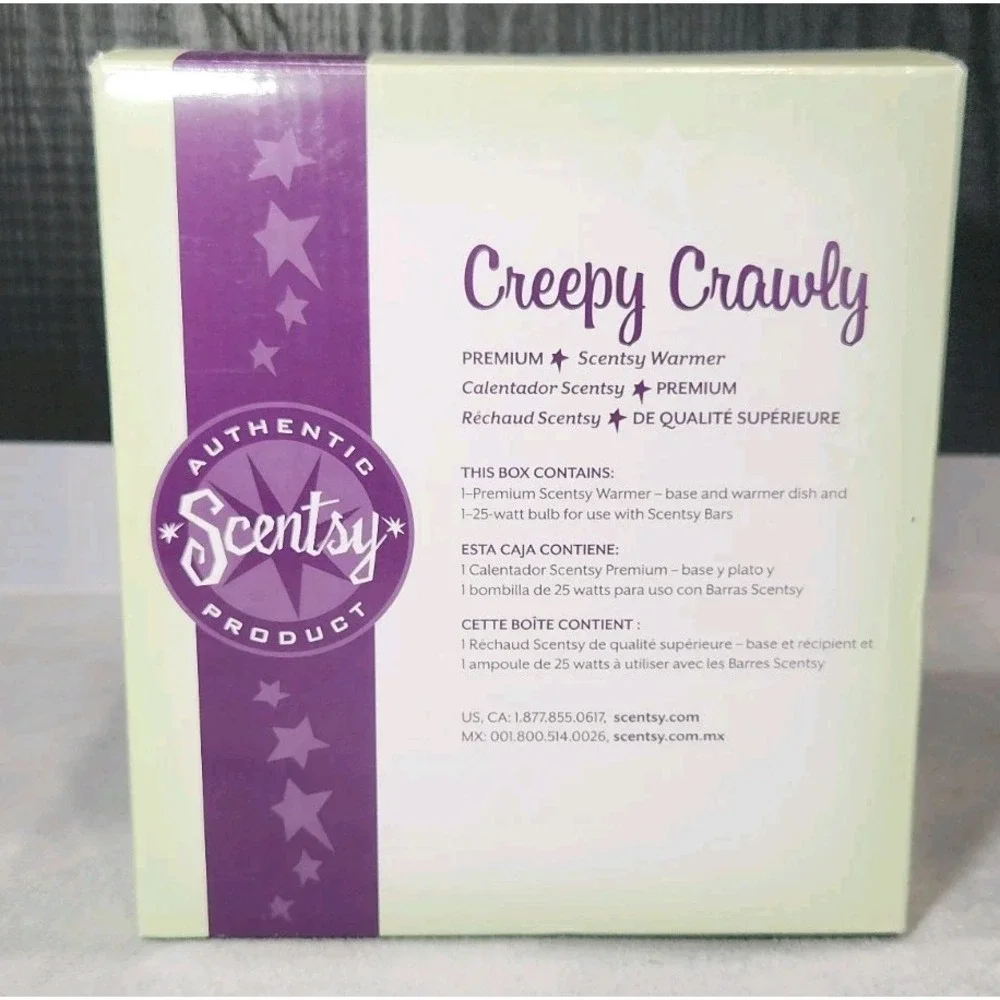 Scentsy Creepy Crawly Premium Wax Warmer Halloween Spider Web Black Ceramic 25W